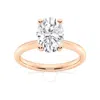 Brilliant Diamond Lab Grown 2 Carat Diamond Engagement Ring For Women  Prong Set Solitaire Oval Cut/