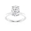 Brilliant Diamond Lab Grown 2 Carat Diamond Engagement Ring For Women  Prong Set Solitaire Oval Cut/