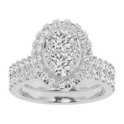 Brilliant Diamond Lab Grown 2 Ctw Diamond Oval Bridal Set In ["white"]