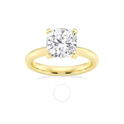 Brilliant Diamond Lab Grown 3 Carat Diamond Engagement Ring For Women  Prong Set Solitaire Cushion C