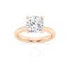 Brilliant Diamond Lab Grown 3 Carat Diamond Engagement Ring For Women  Prong Set Solitaire Cushion C