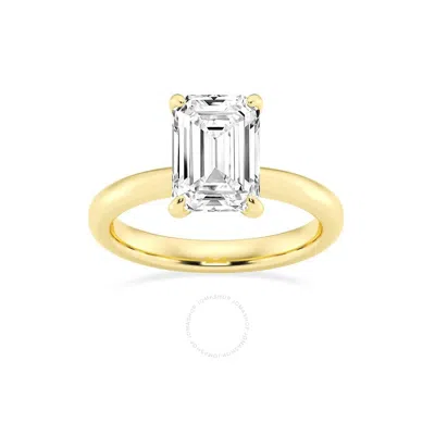 Brilliant Diamond Lab Grown 3 Carat Diamond Engagement Ring For Women  Prong Set Solitaire Emerald C
