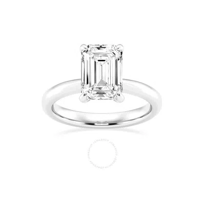 Brilliant Diamond Lab Grown 3 Carat Diamond Engagement Ring For Women  Prong Set Solitaire Emerald C