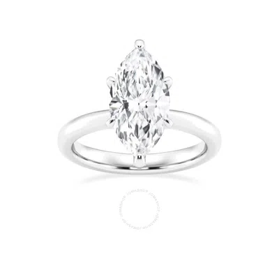 Brilliant Diamond Lab Grown 3 Carat Diamond Engagement Ring For Women  Prong Set Solitaire Marquise