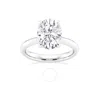 Brilliant Diamond Lab Grown 3 Carat Diamond Engagement Ring For Women  Prong Set Solitaire Oval Cut/