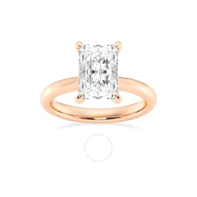 Brilliant Diamond Lab Grown 3 Carat Diamond Engagement Ring For Women  Prong Set Solitaire Radiant C
