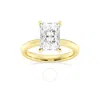 Brilliant Diamond Lab Grown 3 Carat Diamond Engagement Ring For Women  Prong Set Solitaire Radiant C
