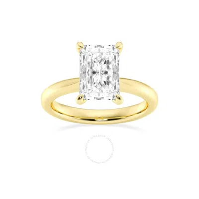 Brilliant Diamond Lab Grown 3 Carat Diamond Engagement Ring For Women  Prong Set Solitaire Radiant C In Yellow