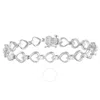 Brilliant Diamond Sterling Silver 0.25 Cttw Lab Grown Diamond Tennis Bracelet For Women In White