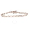 Brilliant Diamond Sterling Silver 0.25 Cttw Lab Grown Diamond Tennis Bracelet For Women In White