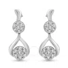 Brilliant Diamond Sterling Silver 0.50 Carat Lab Grown Diamond Drop Earrings For Women In White