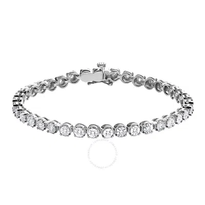 Brilliant Diamond Sterling Silver 0.50 Cttw Lab Grown Diamond Tennis Braceletfor Women In White
