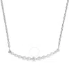 Brilliant Diamond Sterling Silver 0.75 Carat Lab Grown Diamond Necklace For Women In White