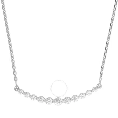 Brilliant Diamond Sterling Silver 0.75 Carat Lab Grown Diamond Necklace For Women In White