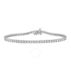 Brilliant Diamond Sterling Silver 0.75 Cttw Lab Grown Diamond Tennis Bracelet For Women In White