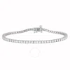Brilliant Diamond Sterling Silver 1.00 Cttw Lab Grown Diamond Tennis Bracelet For Women In White