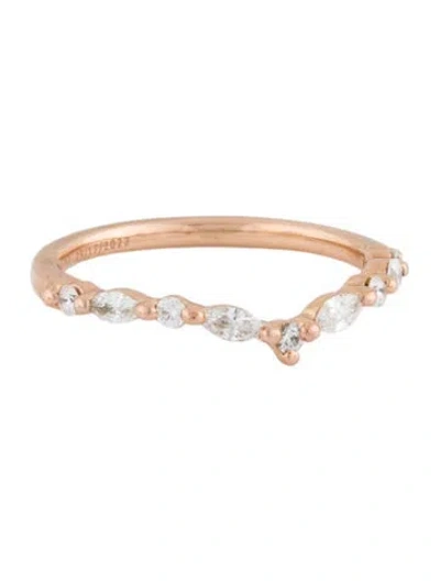 Pre-owned Brilliant Earth 14k Diamond Curved Versailles Ring In Multi