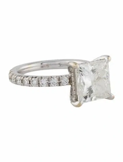 Pre-owned Brilliant Earth 18k 3.50ct Lab-grown Diamond Engagement Ring In Multi