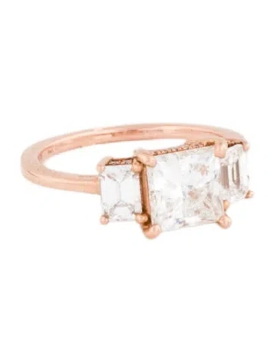 Pre-owned Brilliant Earth 3.17ctw Three-stone Lab-grown Diamond Engagement Ring In Multi