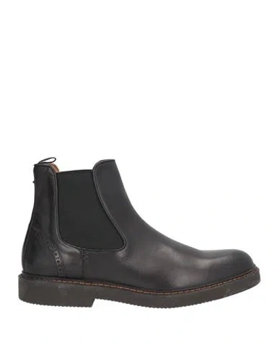 Brimarts Man Ankle Boots Black Size 6 Leather In Multi
