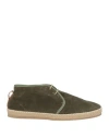 Brimarts Man Ankle Boots Military Green Size 7 Soft Leather In Green