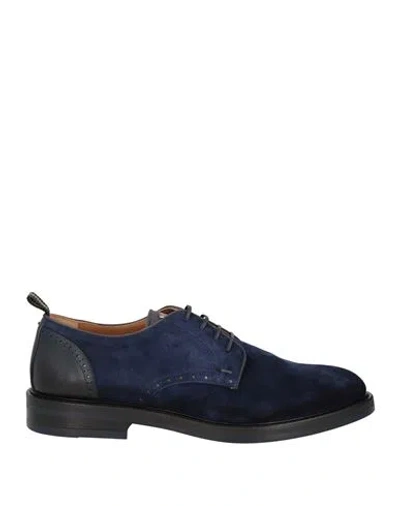 Brimarts Man Lace-up Shoes Blue Size 13 Soft Leather