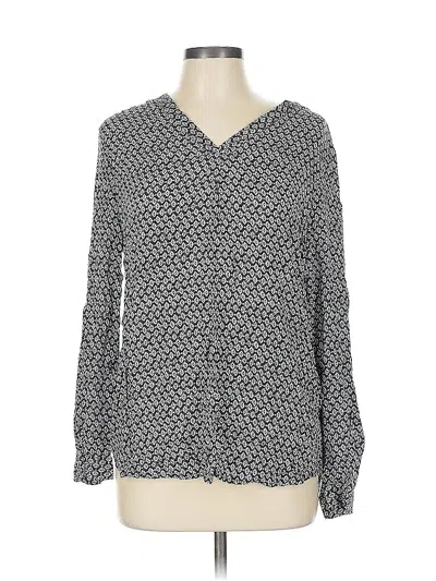 Pre-owned Brina & Em Long Sleeve Blouse In Gray