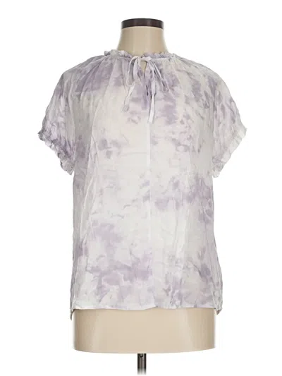 Pre-owned Brina & Em Short Sleeve Blouse In Purple