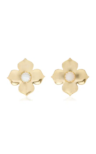 Brinker & Eliza Women's Dogwood Gold-plated Pearl Earrings