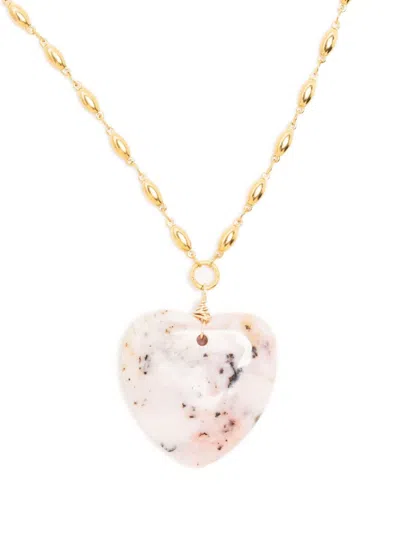 Brinker & Eliza Gold-plated Opal Heart Necklace