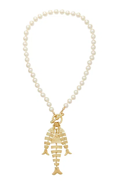 Brinker & Eliza Harbor 24k Gold-plated Pearl Necklace