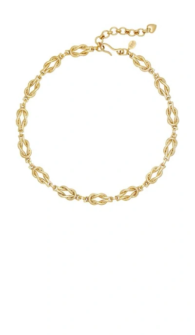 Brinker & Eliza Love Knot Necklace In Gold