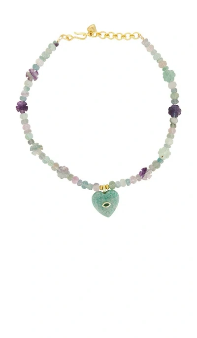 Brinker & Eliza Ocean Mist Necklace In Fluorite Multi