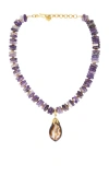 Brinker & Eliza Penelope Necklace In Purple