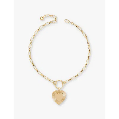 Brinker And Eliza Womens Gold The Best Is Yet To Come 24ct Yellow Gold-plated Brass Pendant Necklace