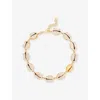Brinker & Eliza Womens All Summer Long 24ct Antique Gold-plated Stainless-steel And Shell Necklace In Gold