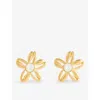 Brinker & Eliza Womens Aloha 24ct Antique Yellow-gold Plated Metal Earrings
