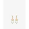 Brinker & Eliza Womens Coastal Stainless-steel And Pearl Earrings