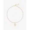 Brinker & Eliza Womens Nixie Gold-plated Brass, Rose Quartz And Freshwater Pearl Necklace