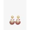 Brinker & Eliza Womens Shell/pearl Ariel Stainless-steel, Pearl And Shell Earring