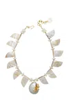 Brinker & Eliza Amalfi Shell Necklace In Pink