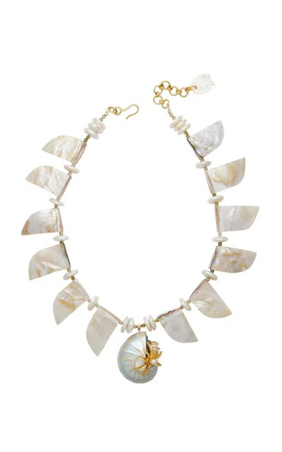 Brinker & Eliza Amalfi Shell Necklace In Pink