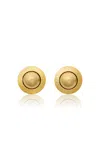 Brinker & Eliza Button Earrings In Gold