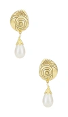 Brinker & Eliza Golden Ticket Earrings In 金色