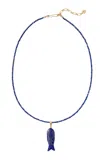 Brinker & Eliza Ischia Beaded Necklace In Blue