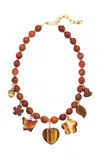 Brinker & Eliza Jovie Beaded Necklace In Gold