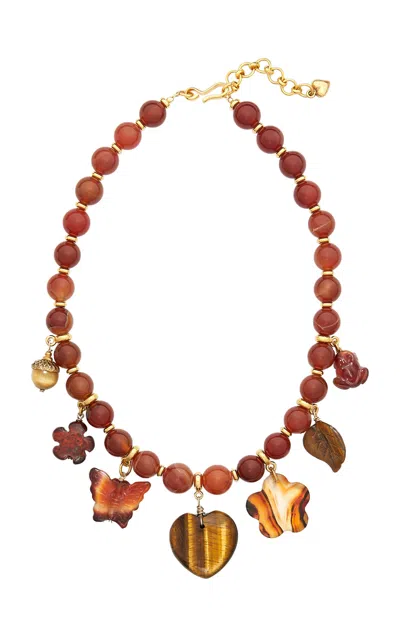 Brinker & Eliza Jovie Beaded Necklace In Gold