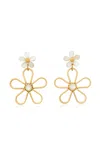 Brinker & Eliza Marigold 24k Gold-plated Mother Of Pearl Earrings