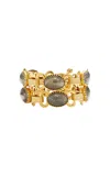 Brinker & Eliza Pyrite Double-wrap Bracelet In Gold