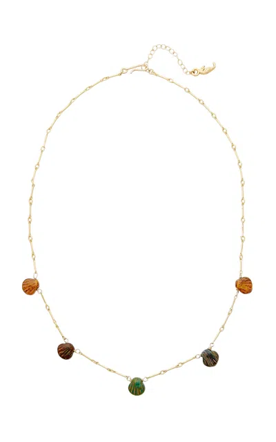 Brinker & Eliza Second Skin Shell Necklace In Gold